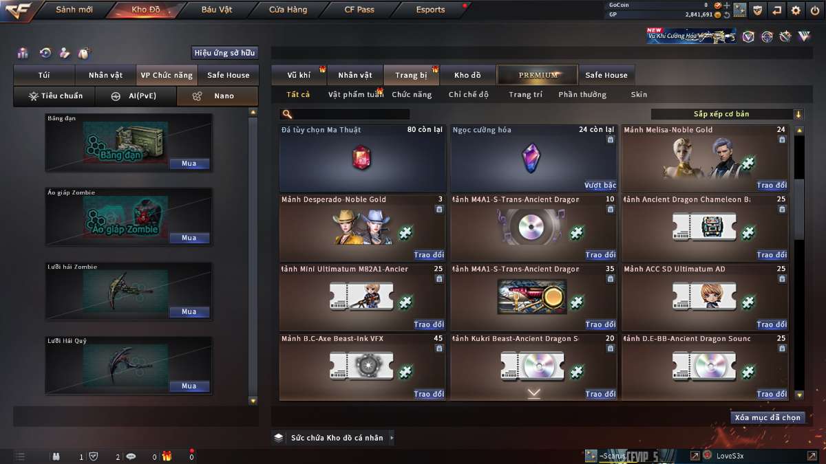 shop acc cf uy tin gia re